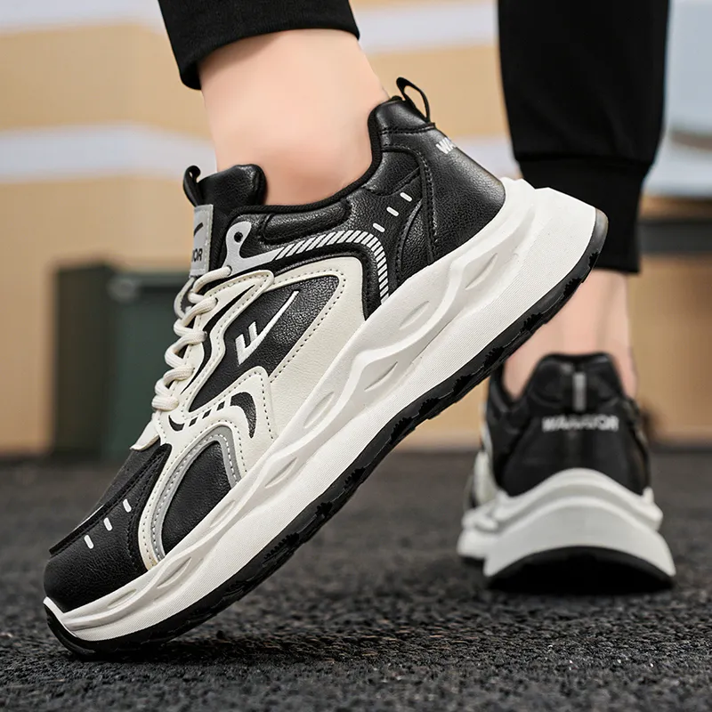 WARRIOR Chunky Sneakers Men Low Top Black Rice-4