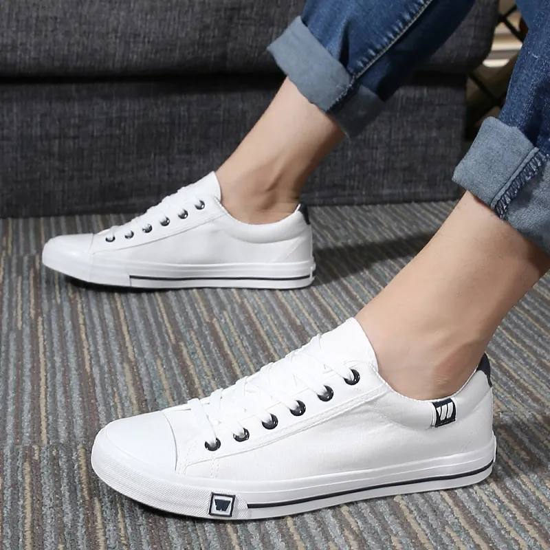 Warrior Wear Resistant Slip Resistant Low Top Canvas Shoes Unisex White-2