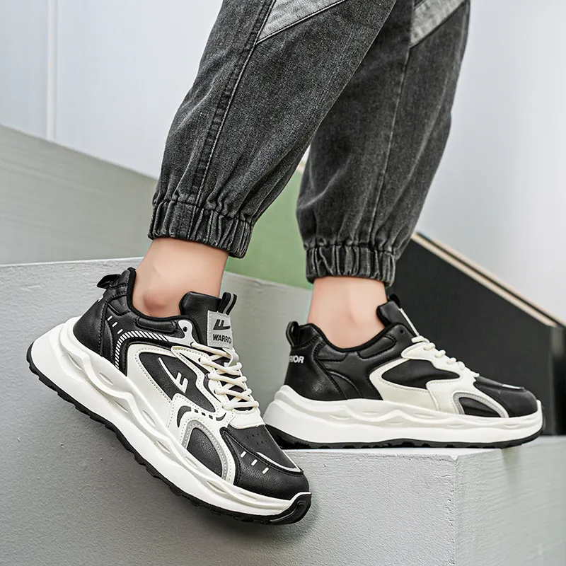 WARRIOR Chunky Sneakers Men Low Top Black Rice-6