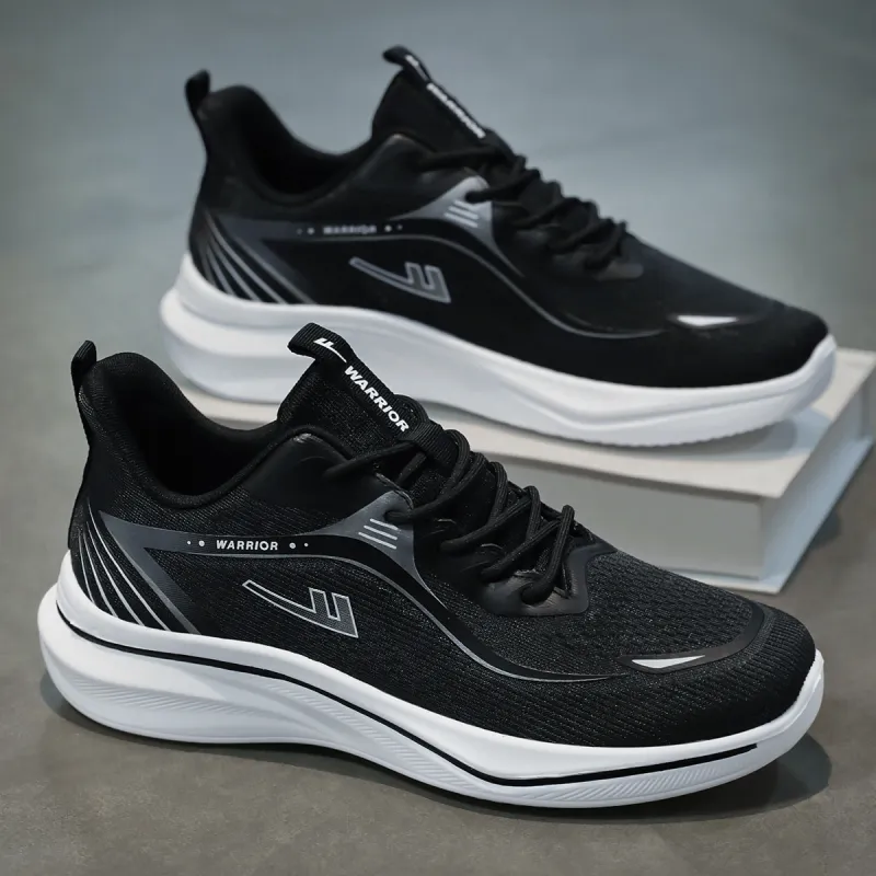 Warrior Low-Top Running Shoes Men's Black-6