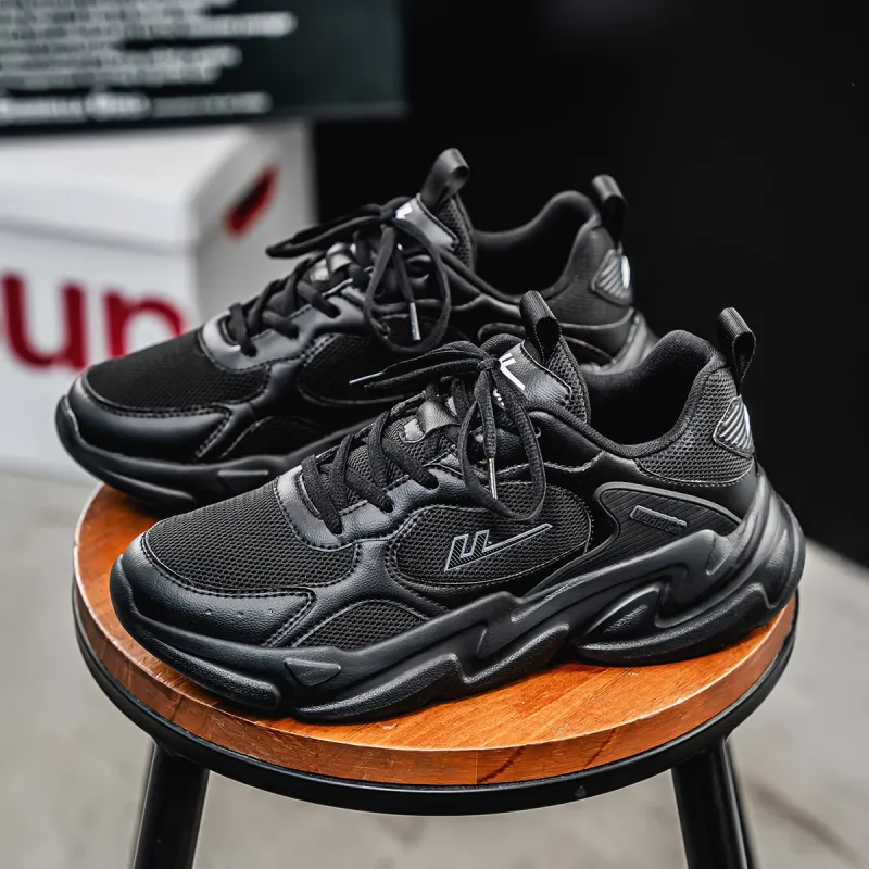 Warrior Low Top Running Shoes Men's All Black-7