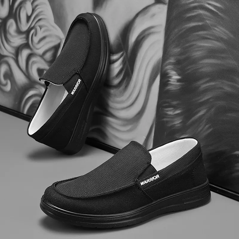 Warrior Height Increasing Lightweight Low Top Skateboard Shoes Men's Black-5
