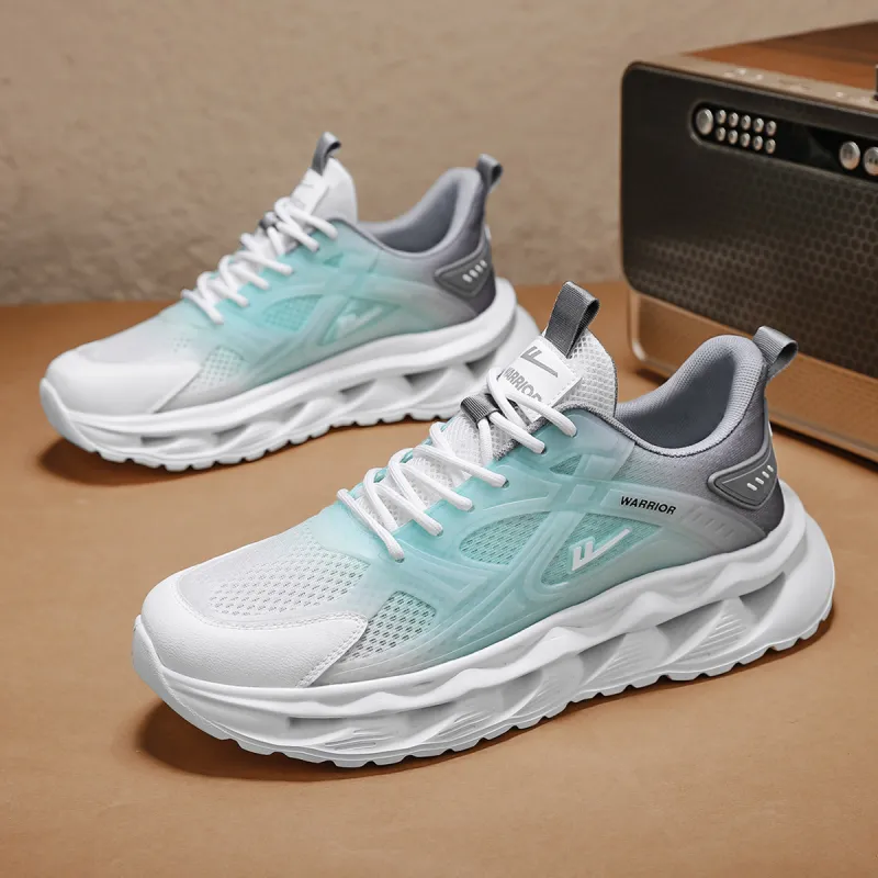 Warrior Low Top Casual Shoes Men's White Green Gray-5