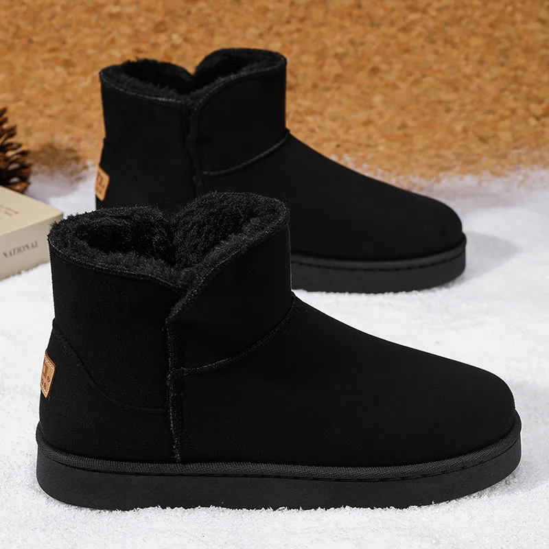 Warrior Thermal Height Increasing Abrasion Resistant Slip Resistant Crew Snow Boots Men's Black-4