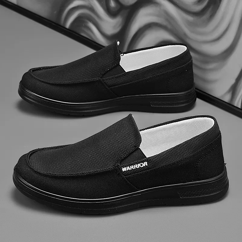 Warrior Height Increasing Lightweight Low Top Skateboard Shoes Men's Black-4