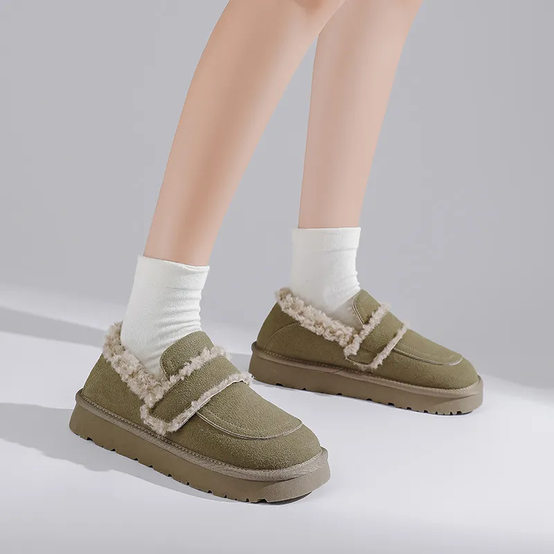 Warrior Warm Wear Resistant Cushioning Ankle Length Snow Boots Women's Green Umber-5