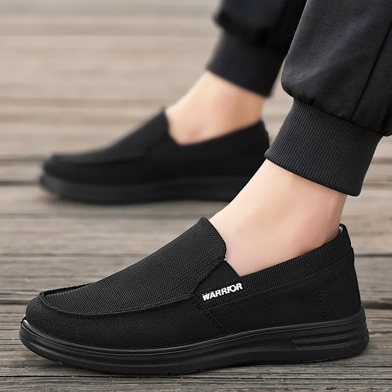 Warrior Height Increasing Lightweight Low Top Skateboard Shoes Men's Black-6