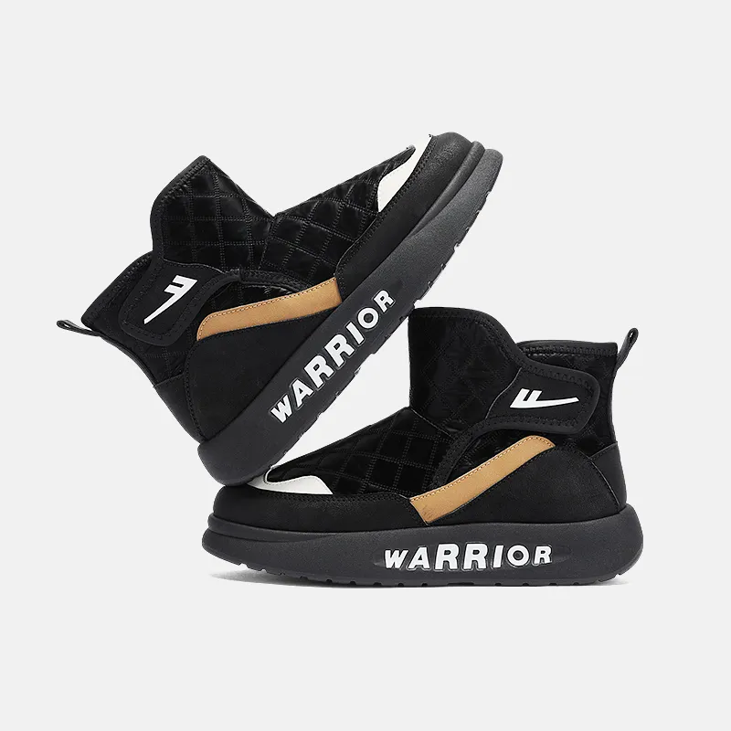 WARRIOR Snow Boots Men Black Orange-6