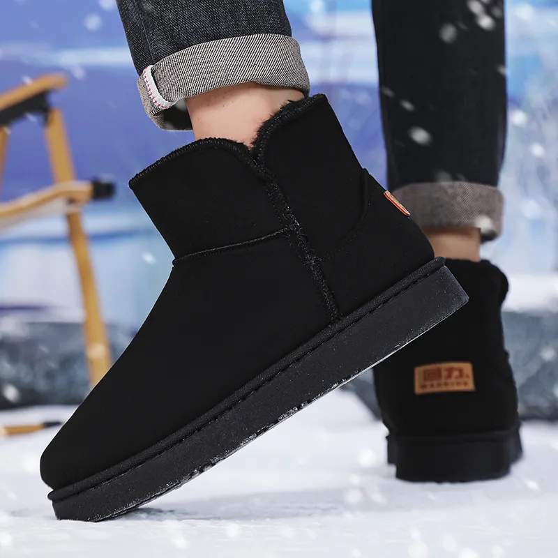 Warrior Thermal Height Increasing Abrasion Resistant Slip Resistant Crew Snow Boots Men's Black-5