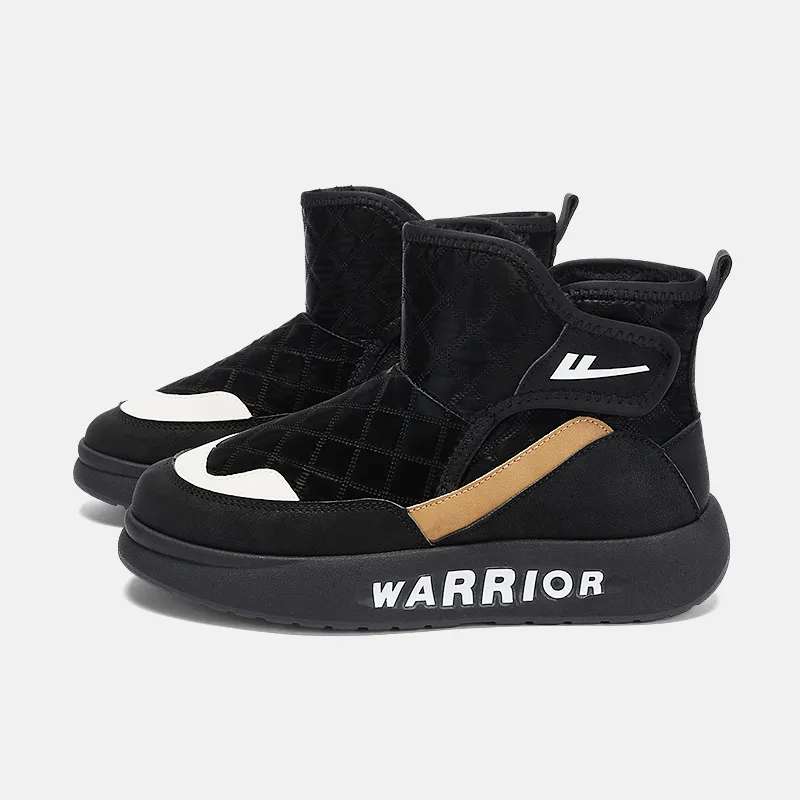 WARRIOR Snow Boots Men Black Orange-5