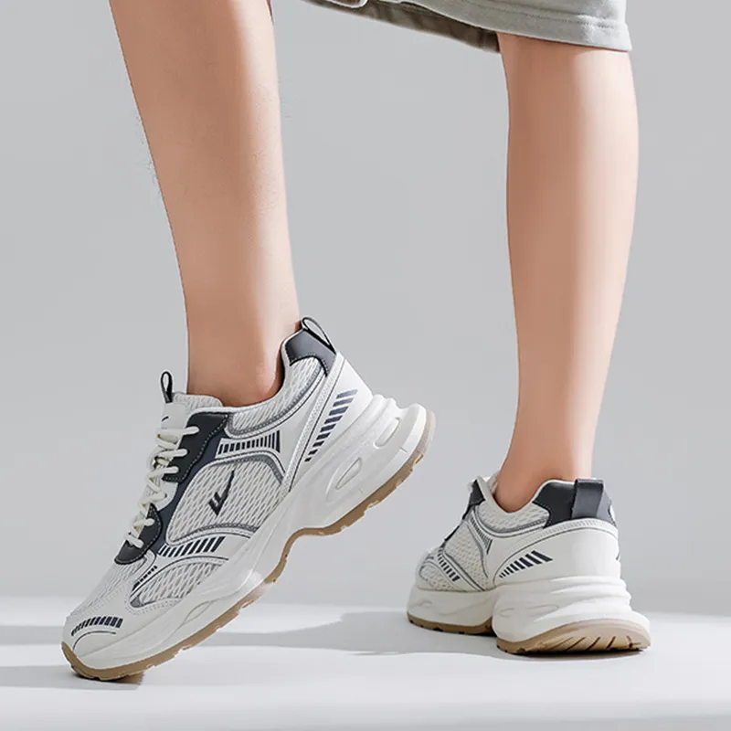 Warrior Platform Comfortable Anti-Slip And Wear-Resistant Breathable Height Increasing Low-Top Chunky Sneakers Men's-17