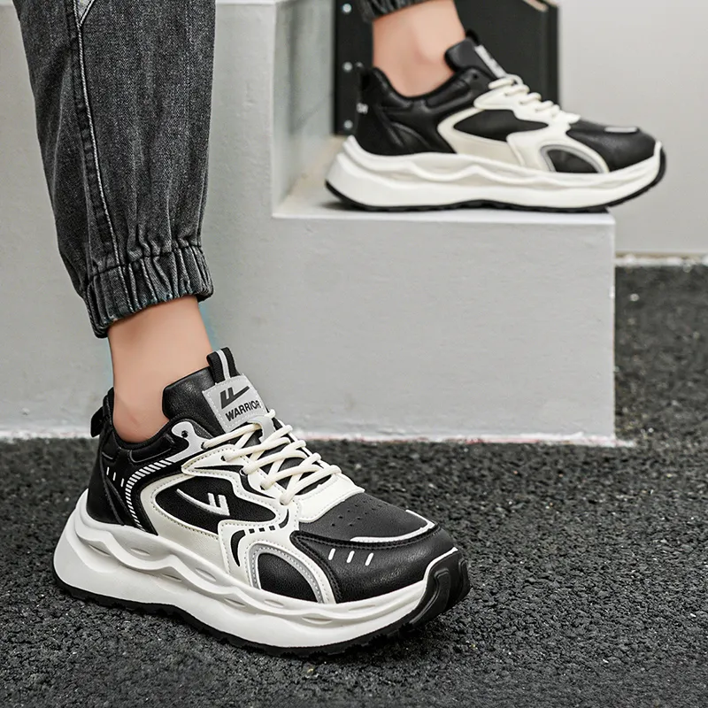 WARRIOR Chunky Sneakers Men Low Top Black Rice-7