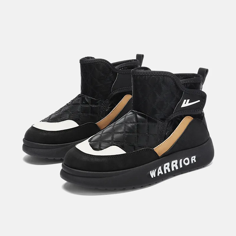 WARRIOR Snow Boots Men Black Orange-4