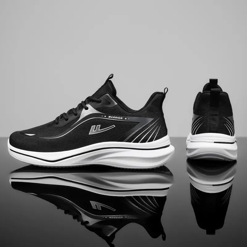 Warrior Low-Top Running Shoes Men's Black-4