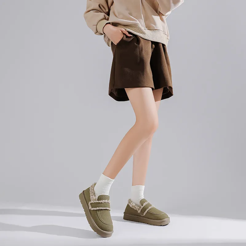 Warrior Warm Wear Resistant Cushioning Ankle Length Snow Boots Women's Green Umber-7