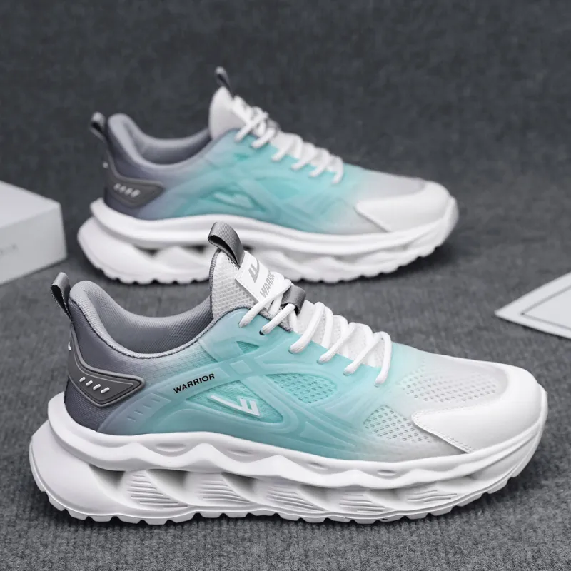 Warrior Low Top Casual Shoes Men's White Green Gray-4