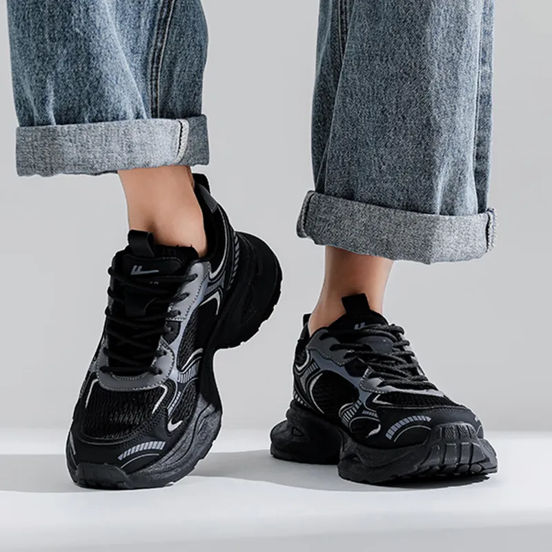 Warrior Platform Comfortable Anti-Slip And Wear-Resistant Breathable Height Increasing Low-Top Chunky Sneakers Men's-10