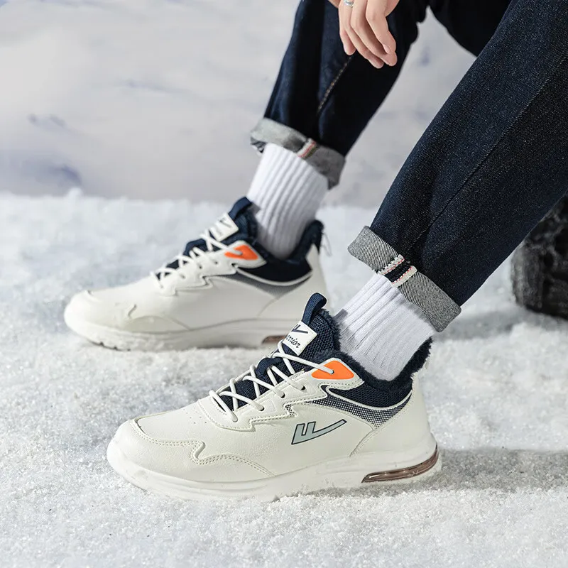 Warrior Warm And Lightweight Low Top Casual Shoes Men's White Navy Blue-5
