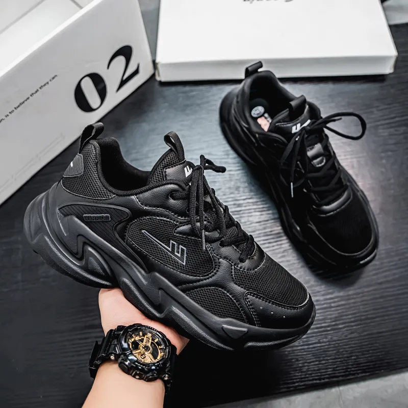 Warrior Low Top Running Shoes Men's All Black-6