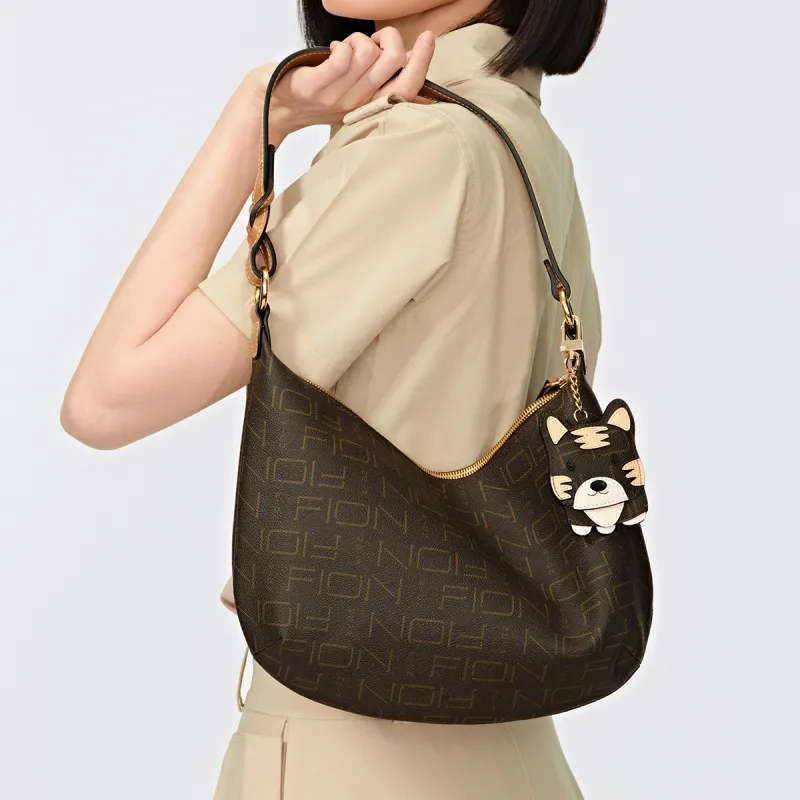 FION Shoulder Bags Coffee/Tea Brown-5