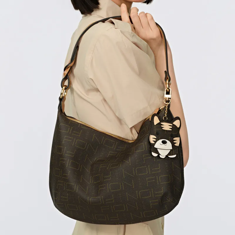 FION Shoulder Bags Coffee/Tea Brown-7