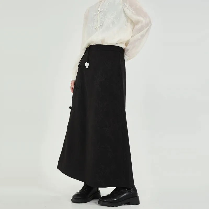 KAZAN Casual Long Skirts Women's Black-4