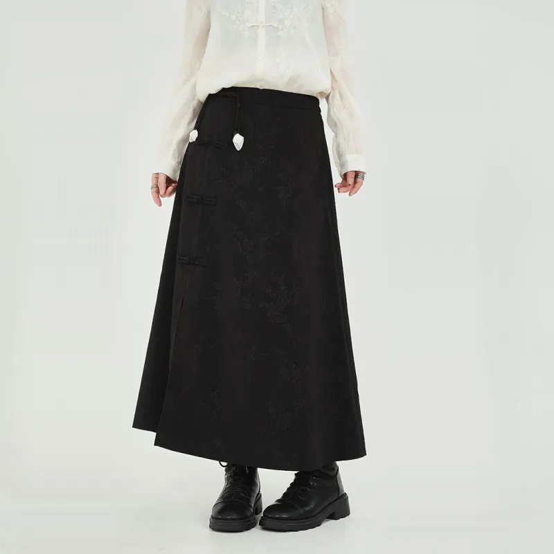 KAZAN Casual Long Skirts Women's Black-7