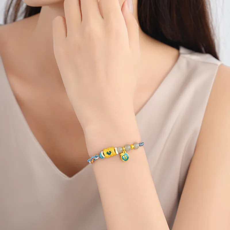 CHAOXIAOJIN Gold Bracelet Unisex-3