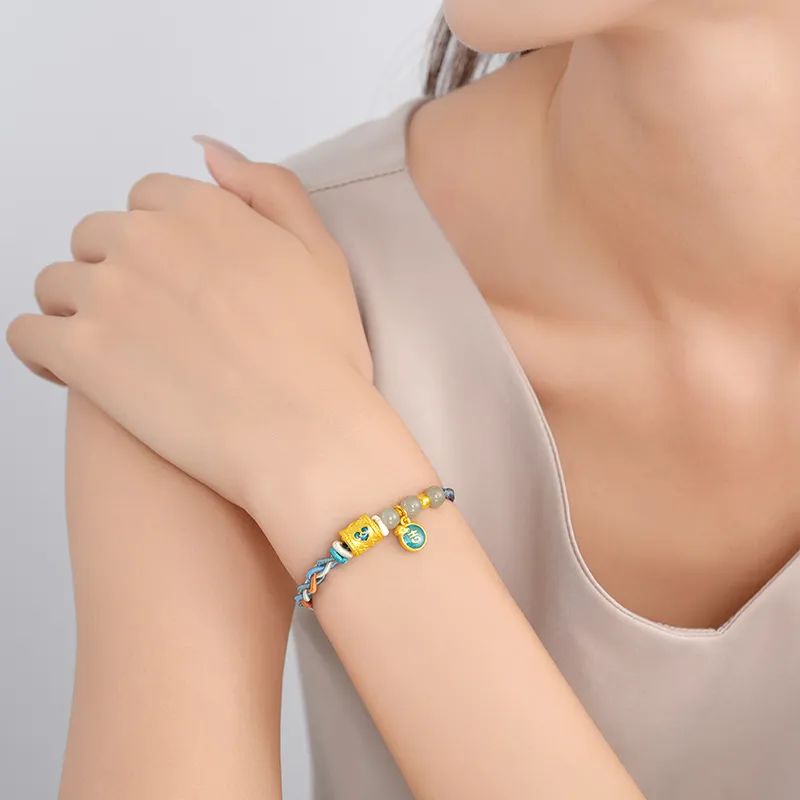CHAOXIAOJIN Gold Bracelet Unisex-4