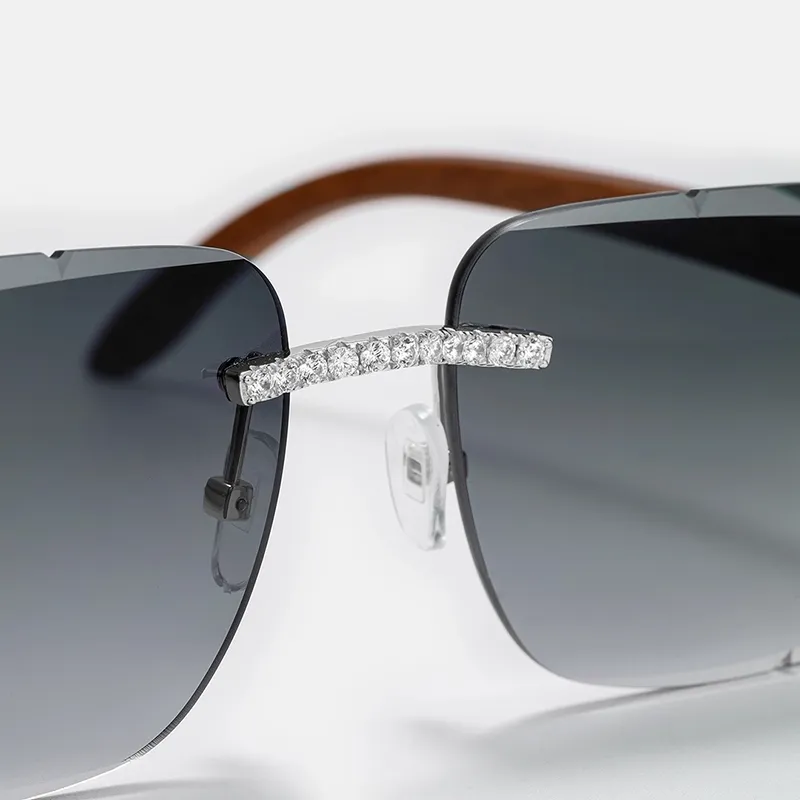ICEGIANT 925 Sterling Silver Irregular Shape Sunglasses Unisex-1