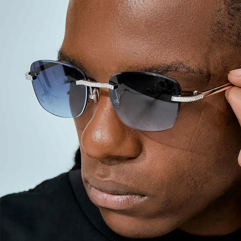 ICEGIANT 925 Sterling Silver Oval Sunglasses Unisex-7