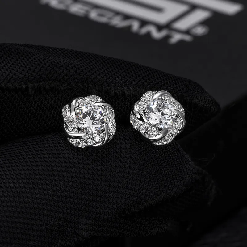 ICEGIANT 925 Sterling Silver Stud Earrings Women's-8
