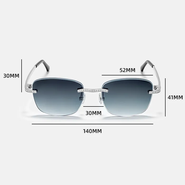 ICEGIANT 925 Sterling Silver Oval Sunglasses Unisex-6