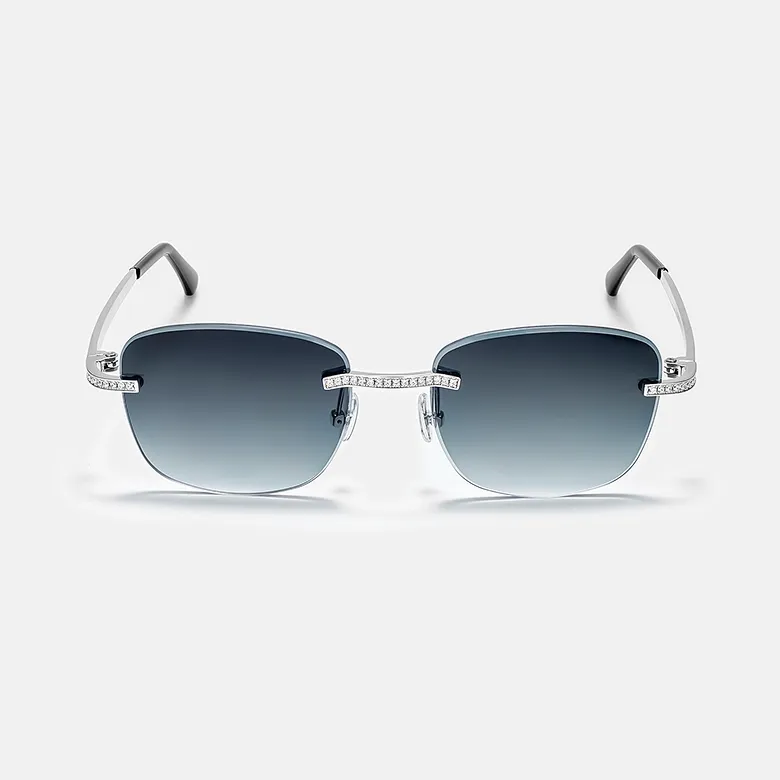 ICEGIANT 925 Sterling Silver Oval Sunglasses Unisex-5