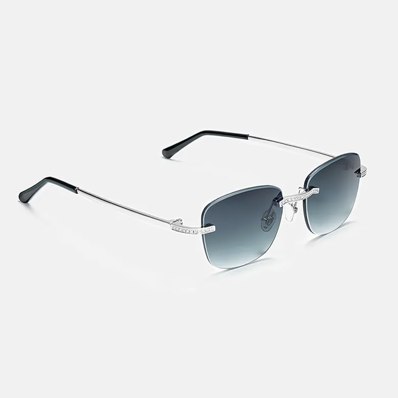 ICEGIANT 925 Sterling Silver Oval Sunglasses Unisex-4