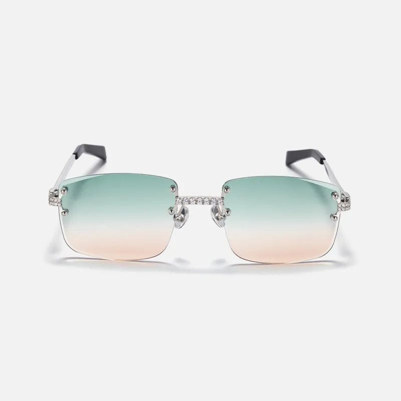 ICEGIANT 925 Sterling Silver Square Sunglasses Unisex-2