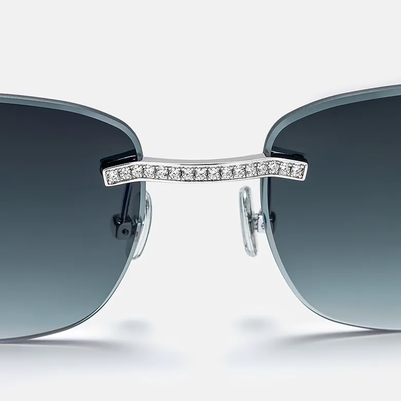 ICEGIANT 925 Sterling Silver Oval Sunglasses Unisex-3