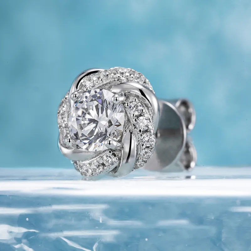 ICEGIANT 925 Sterling Silver Stud Earrings Women's-1