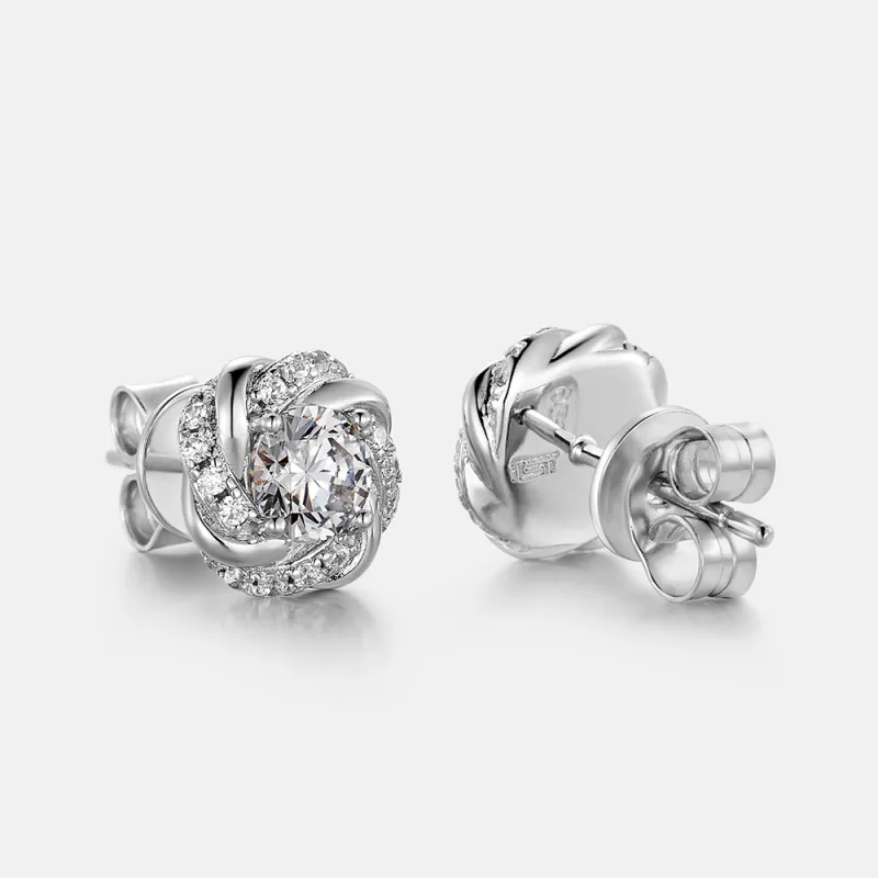 ICEGIANT 925 Sterling Silver Stud Earrings Women's-4