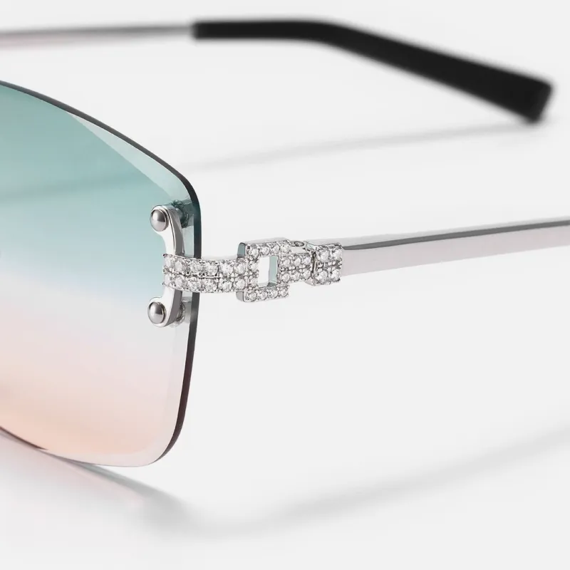 ICEGIANT 925 Sterling Silver Square Sunglasses Unisex-1