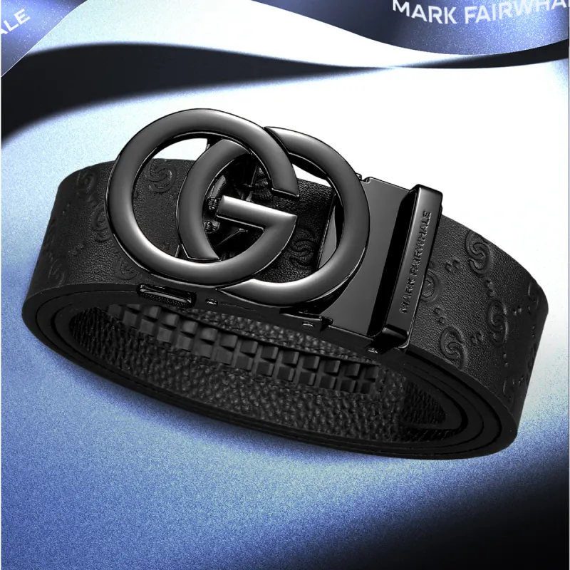 FAIRWHALE Top Grain Cow Leather Belts Men's Width 3.5CM-4