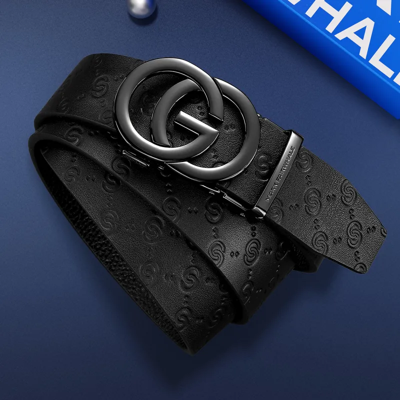 FAIRWHALE Top Grain Cow Leather Belts Men's Width 3.5CM-6