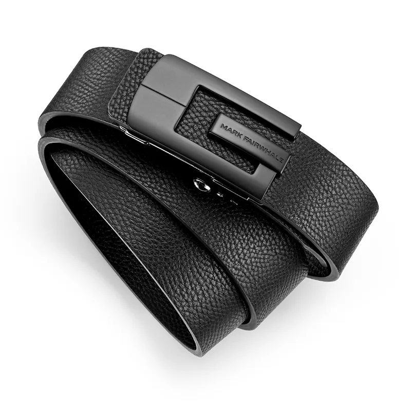 FAIRWHALE Casual Business Automatic Buckle Versatile Genuine Leather Belt Top Grain Cow Leather Belts Men's Width 3.5CM-4