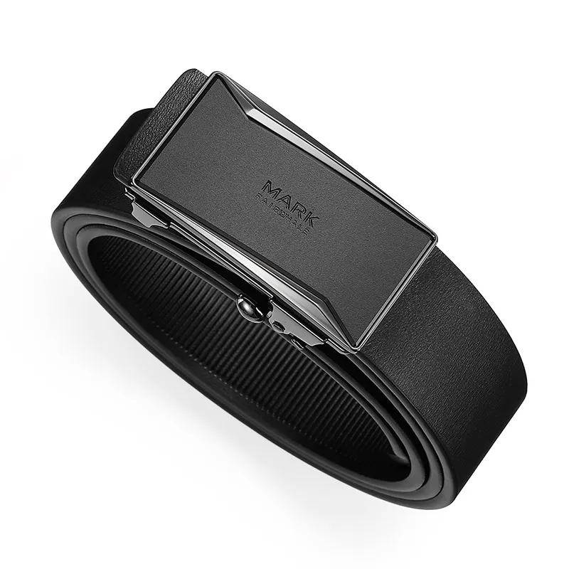 FAIRWHALE Genuine Leather Single Layer Automatic Buckle Inner Wearing Business Belt Cow Leather Belts Men's Width 3.4CM-3
