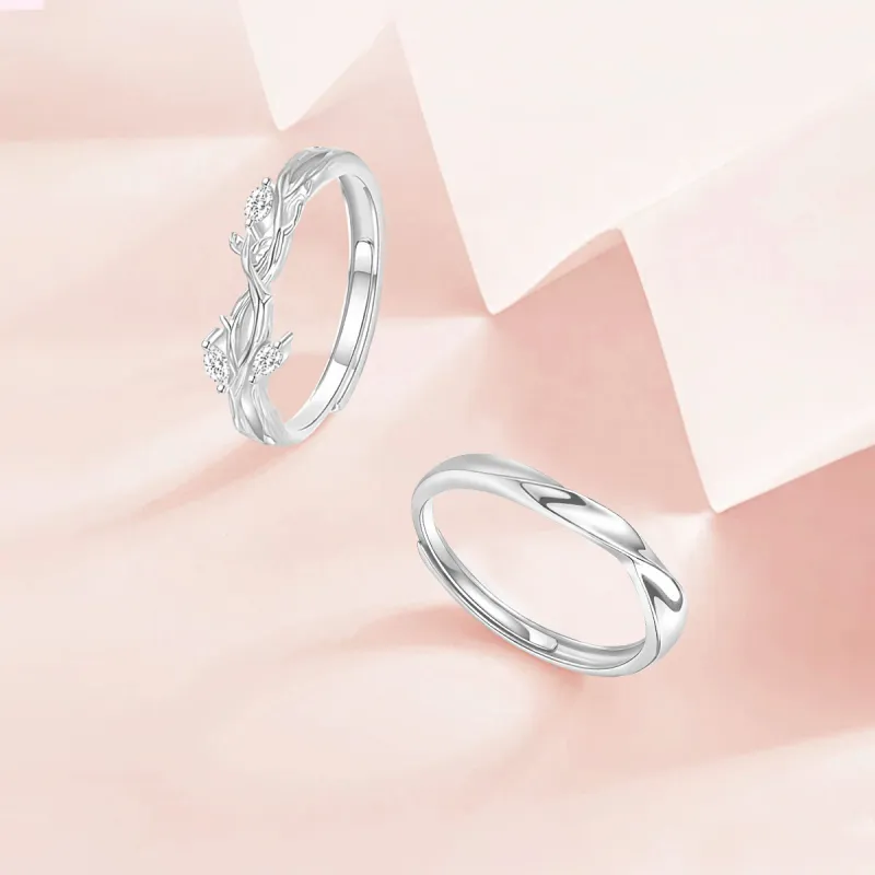 FANFRI Sterling Silver Rings Unisex Anniversary Commemoration Box-4