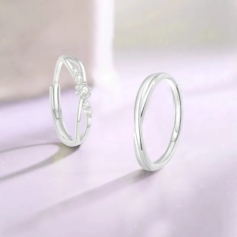 FANFRI Sterling Silver Rings Unisex Birthday Anniversary Gift Box-5
