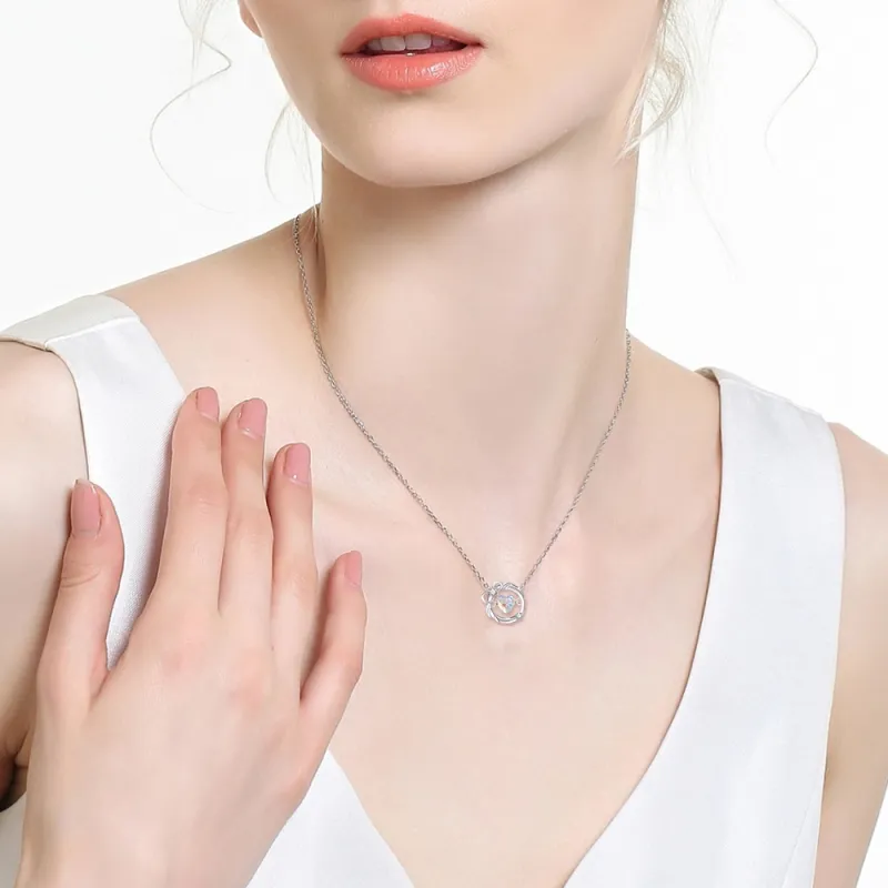 FANFRI Zircon Necklaces Women's Couple's Anniversary And Birthday Gift Date Confession Box-3