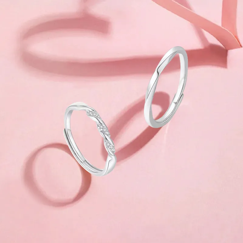 FANFRI Sterling Silver Rings Unisex Sweet Love Confession, Date Love Box-1
