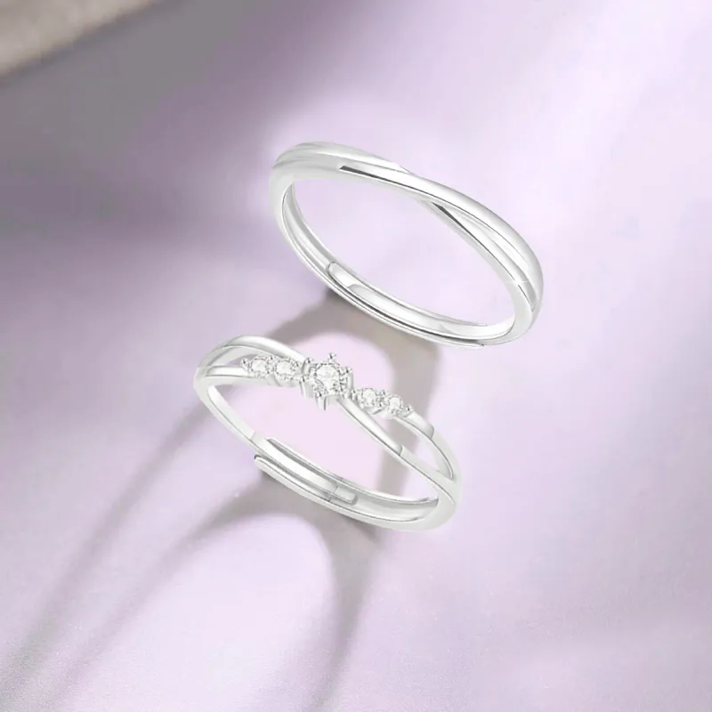 FANFRI Sterling Silver Rings Unisex Birthday Anniversary Gift Box-3