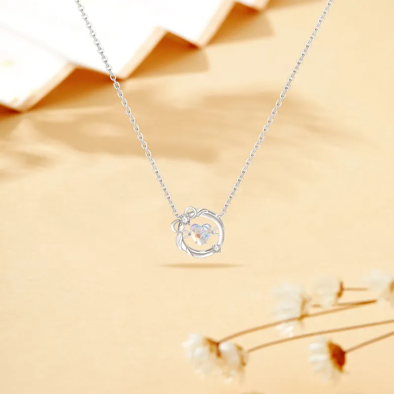 FANFRI Zircon Necklaces Women's Couple's Anniversary And Birthday Gift Date Confession Box-2